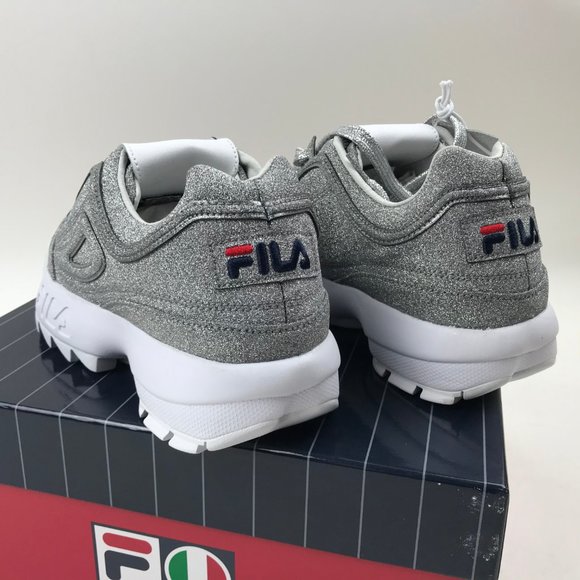 silver fila sneakers